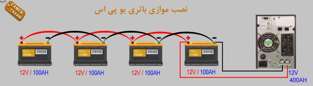 نصب موازی باتری یو پی اس